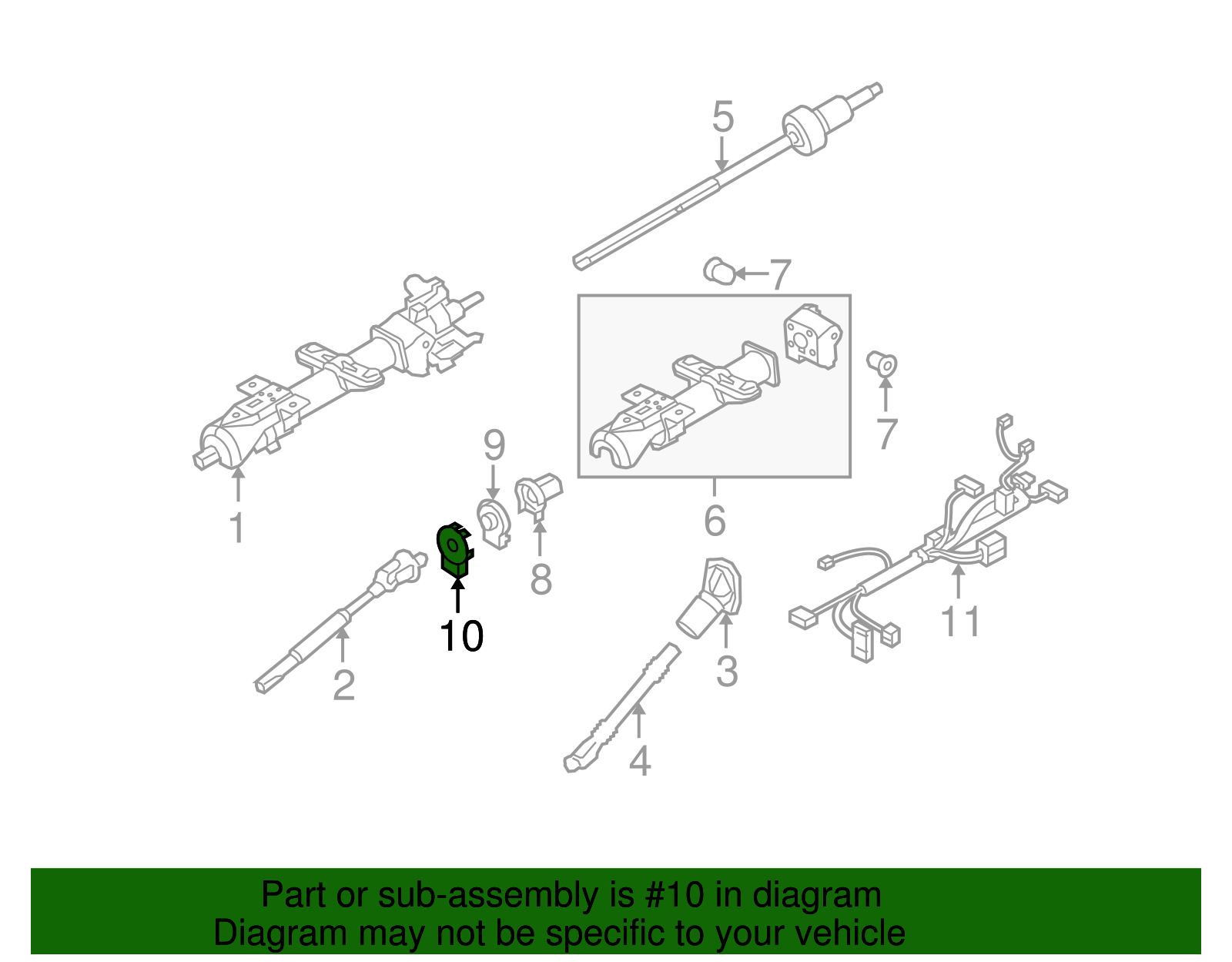 Steering Angle Sensor Retainer Clip - GM (15775847)