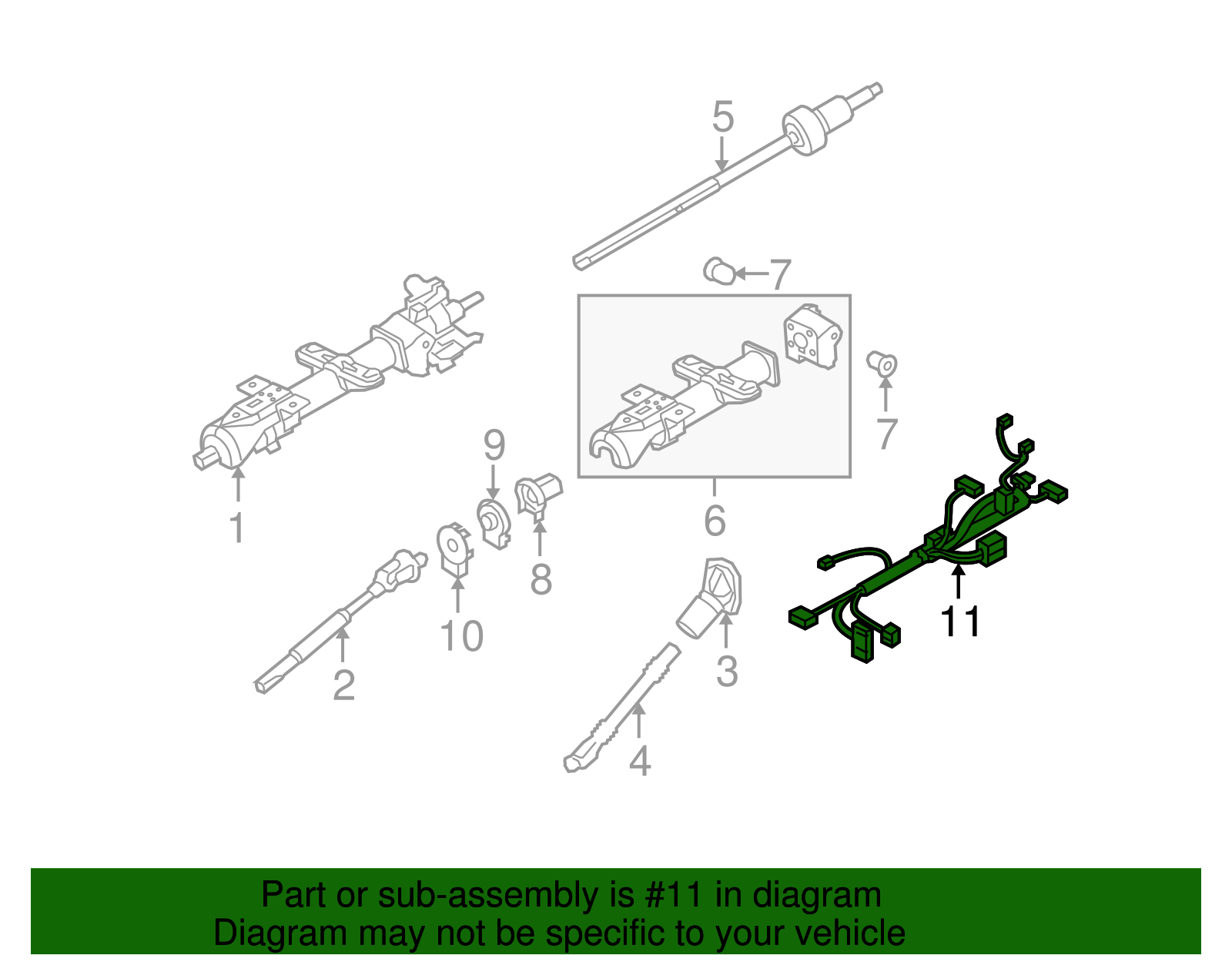 Harness Assembly, Strg Col Wrg (19168698)