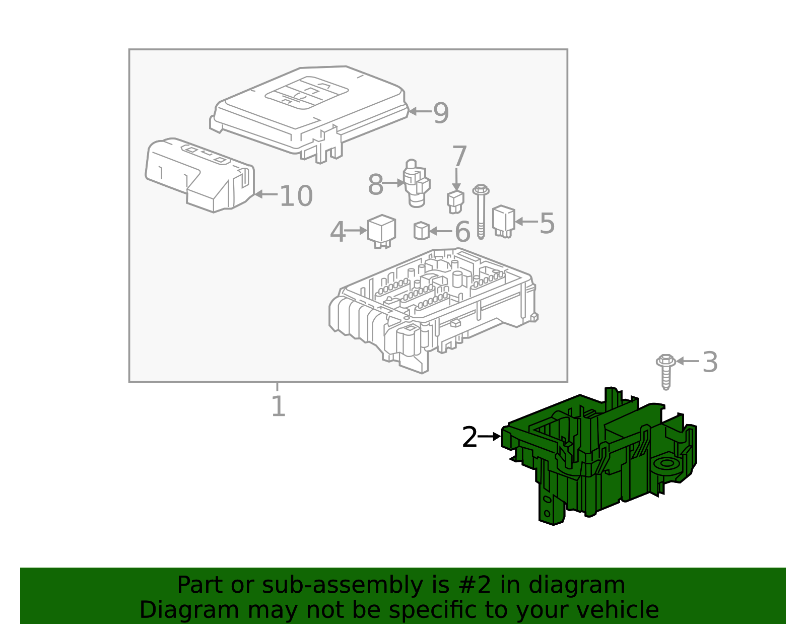 Engine Wiring Harness Fuse Block Bracket - GM (84446226)