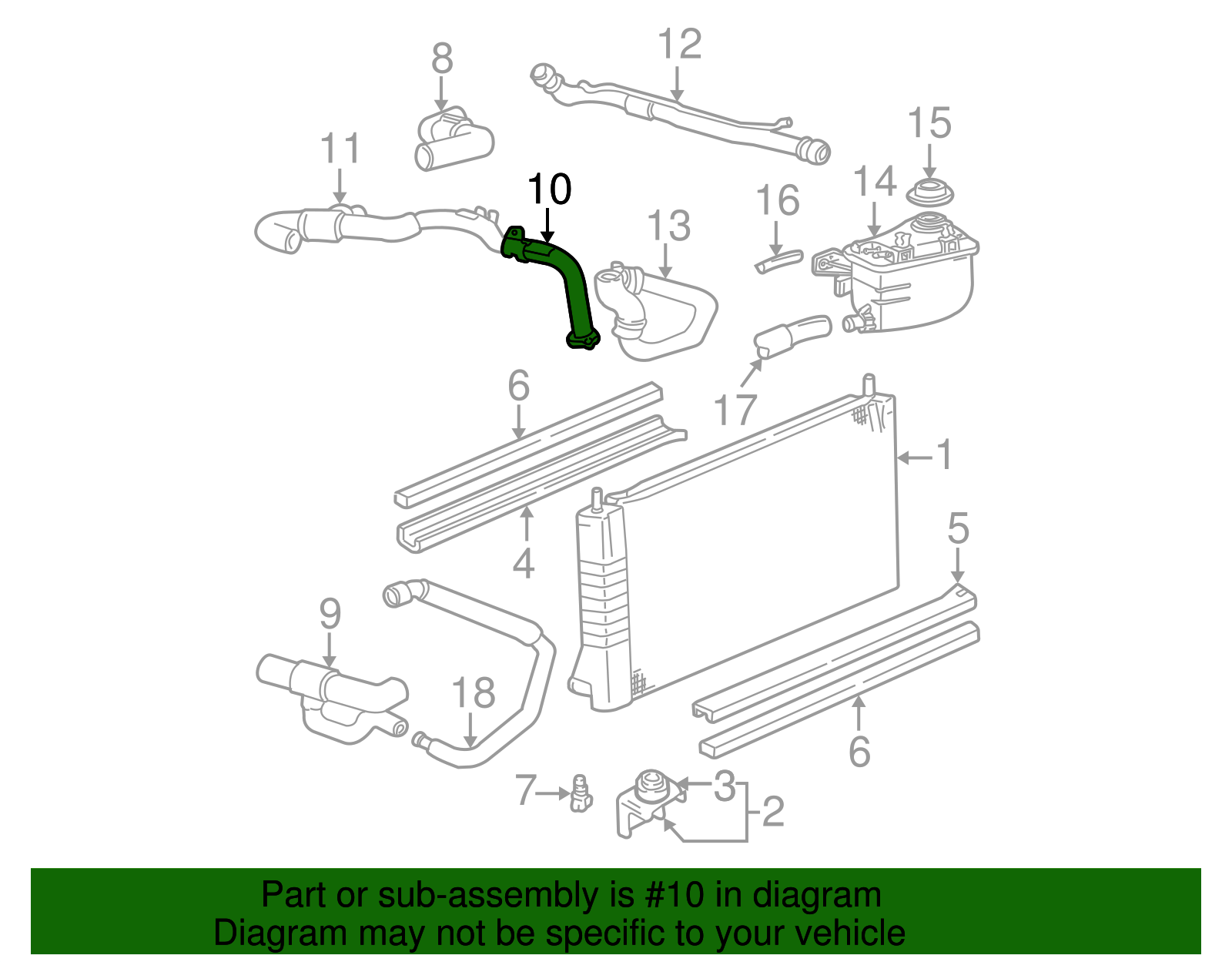 By-Pass Pipe - Ford (YF1Z-8555-AA)