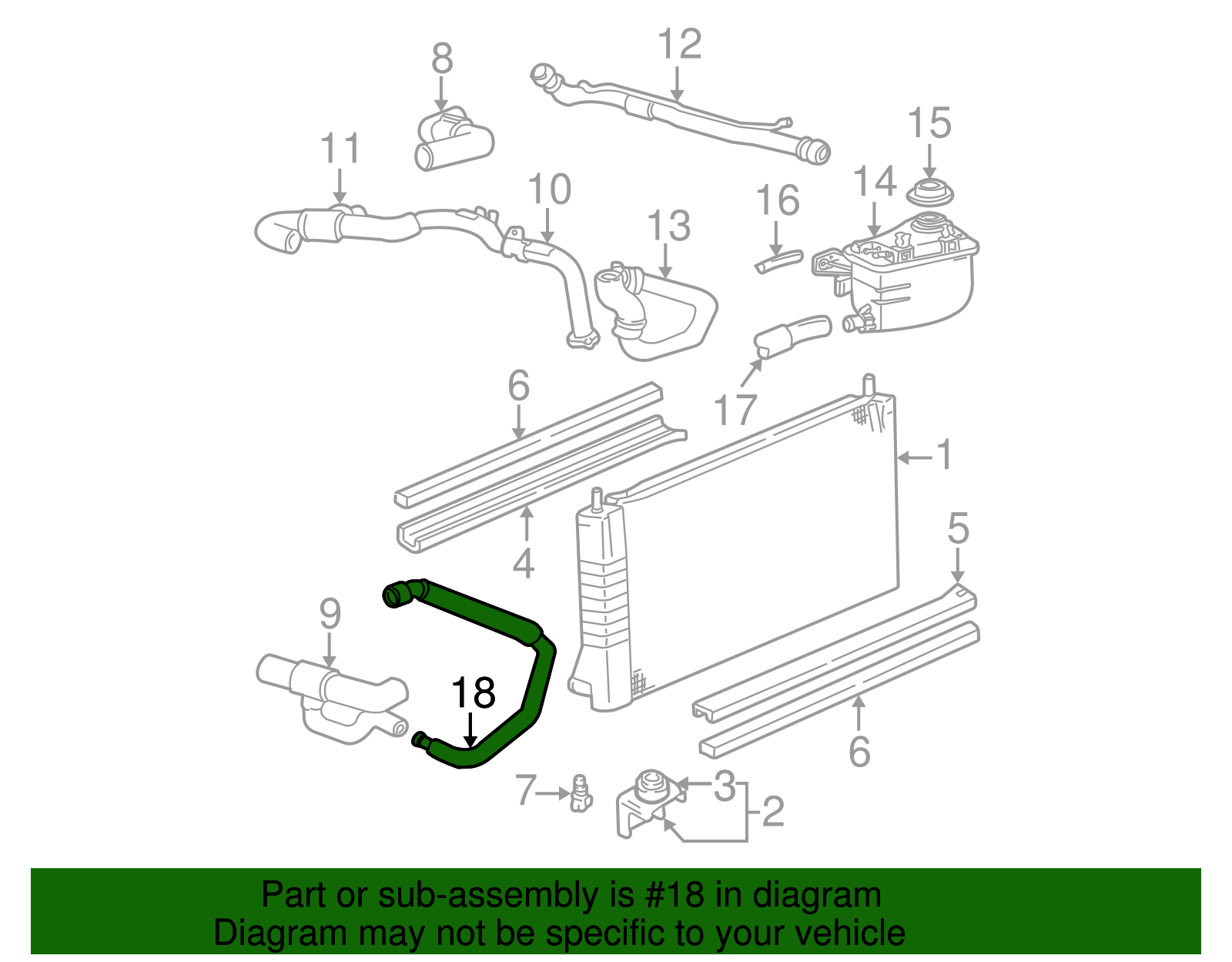 Overflow Hose - Ford (YF1Z-8075-AA)