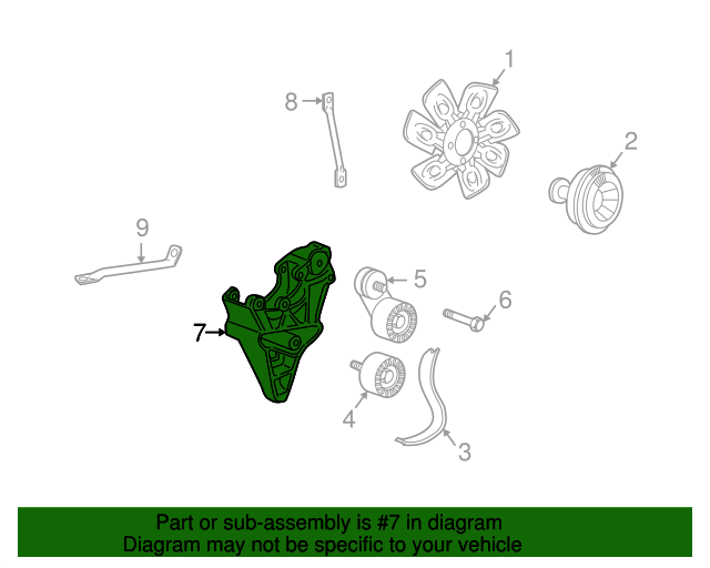 19962014 GM Belt Tensioner Bracket 10236997