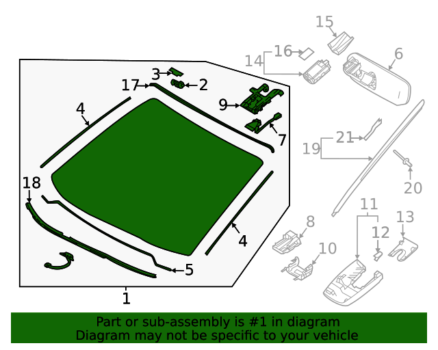 561010E761 Windshield 2023 Toyota Highlander Longo Toyota Parts