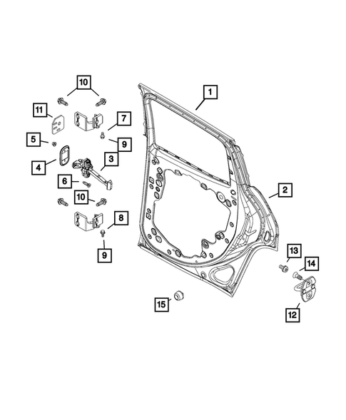 52082162 Rear Door for 2016 Jeep Renegade | Mopar Online Parts