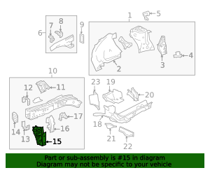 2017-2021 GM Passenger Side Body Drivetrain and Front Suspension Frame ...