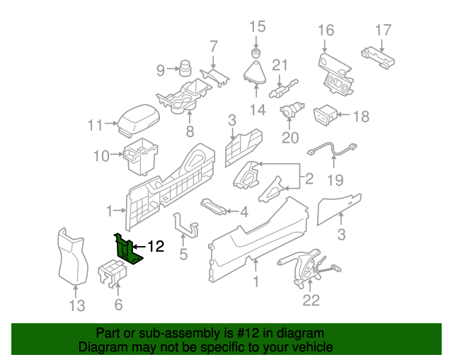 Genuine Hyundai 84795-2S100-9P Center Console Cover Assembly Right