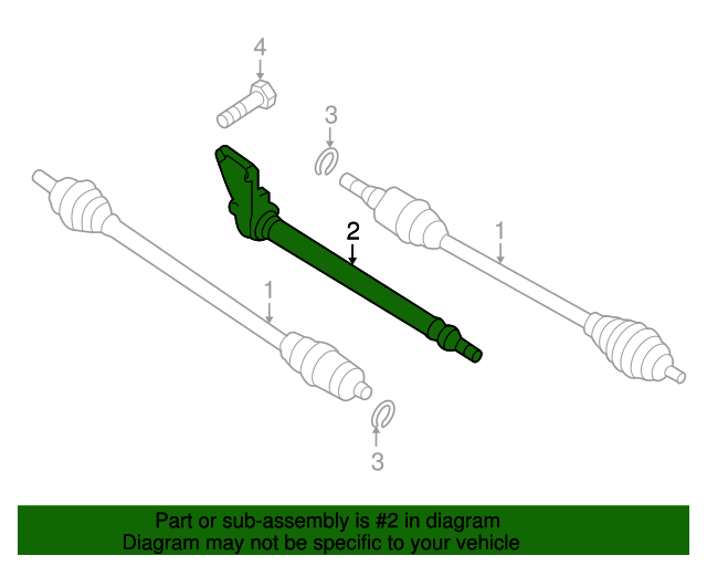 20042006 Mazda 3 Intermediate Shaft GG2725700E