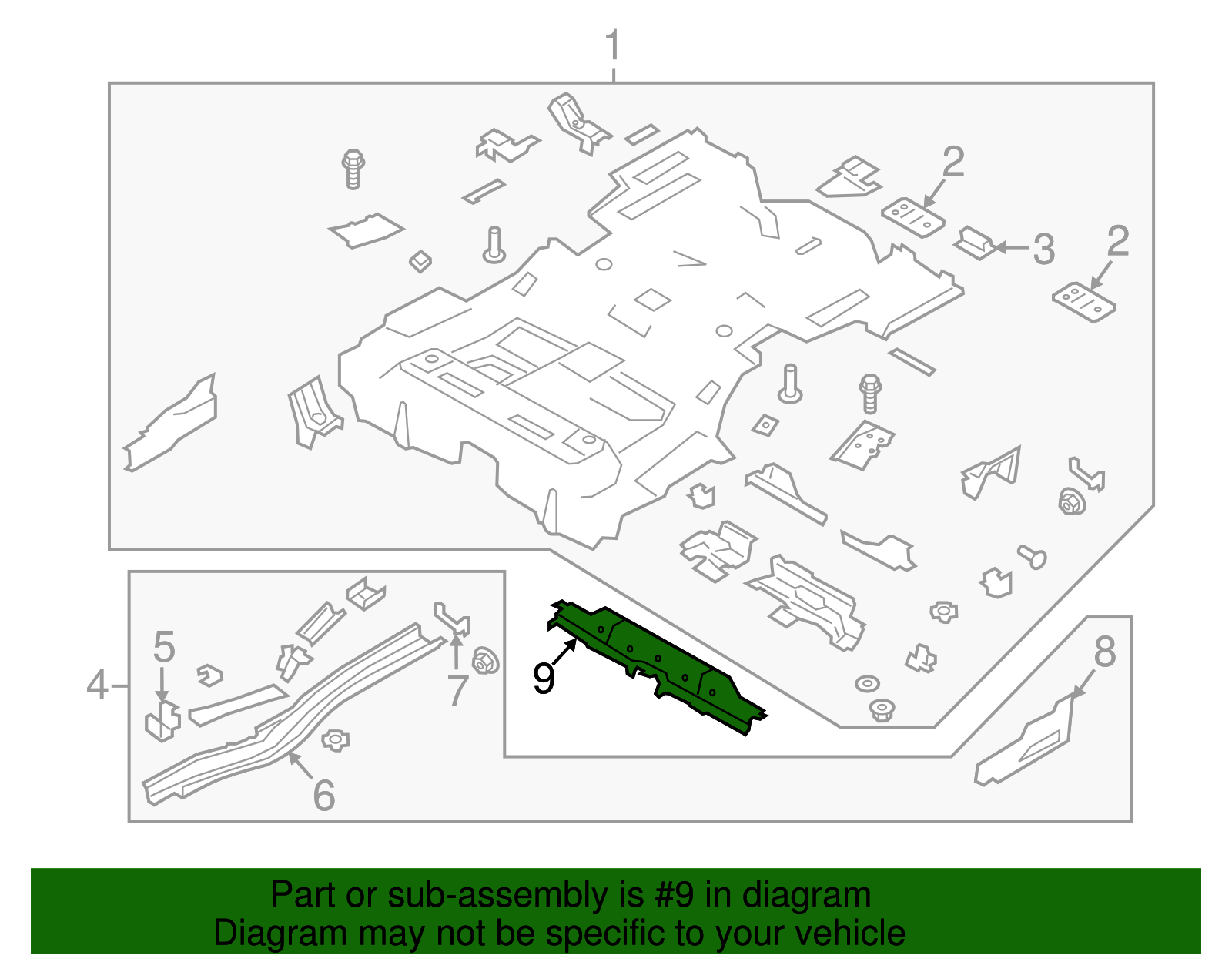 Front Cross-Member - Ford (HG9Z-5410692-A)