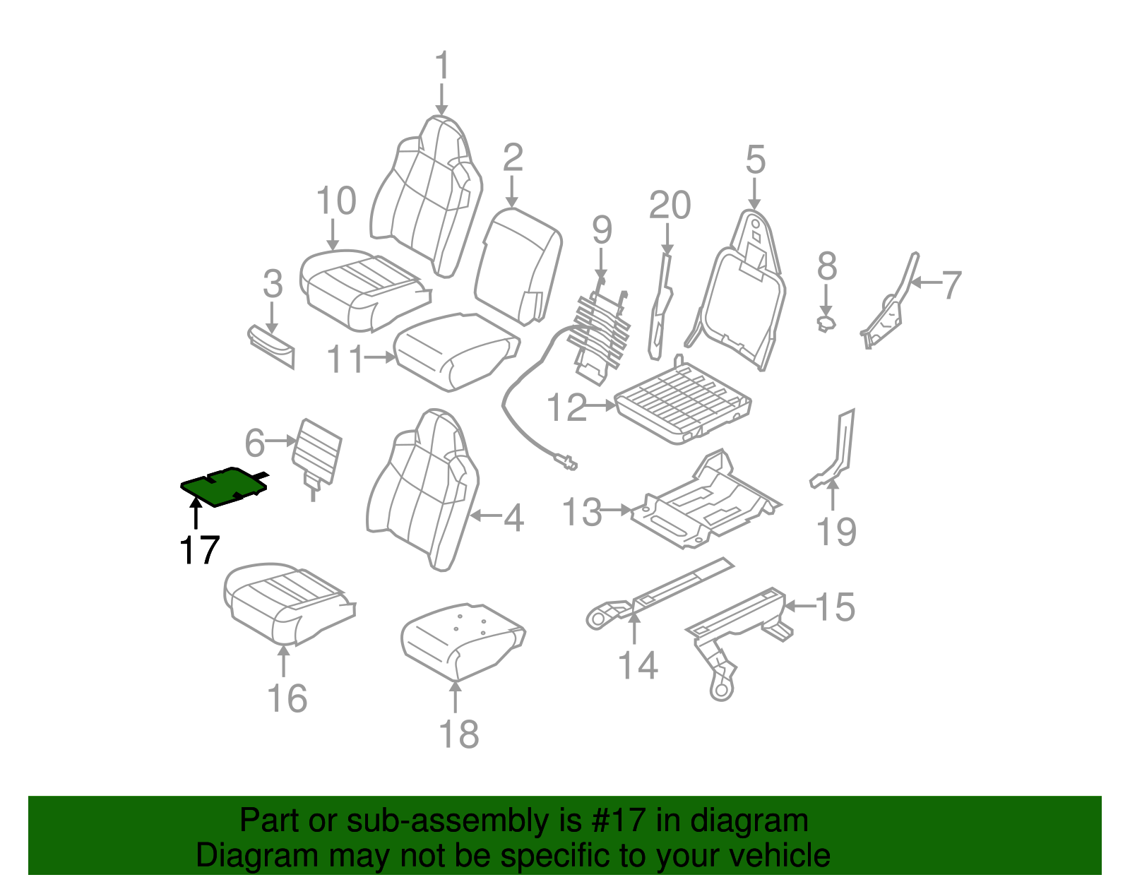 Seat Heater - Ford (6C3Z-14D696-A)