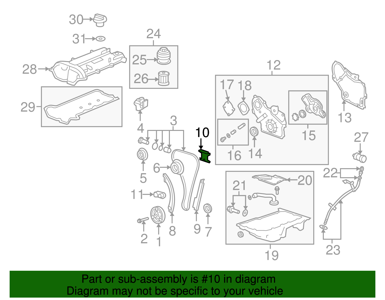 Engine Timing Chain Guide - GM (12597417)