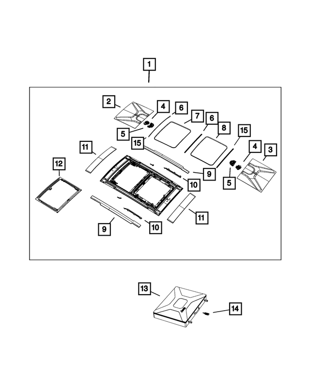 20152017 Jeep Renegade Sunroof Panel 68400219AA OEM Parts Quick