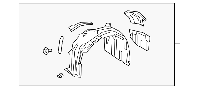 Front Passenger Side Fender Liner For Toyota Avalon 2013-2018 – Replacement OE 5387507020 – Plastic, Taiwan