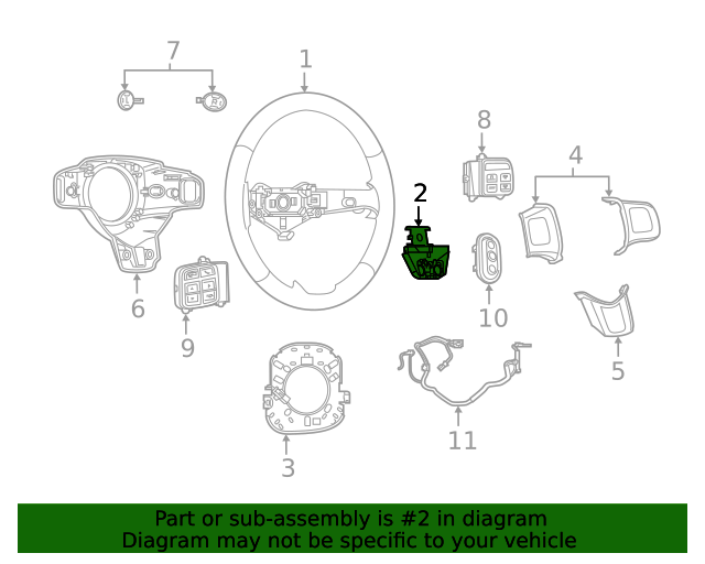 Genuine Chrysler 68083414AB Steering Wheel Damper