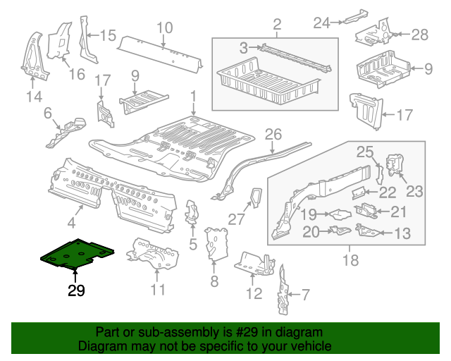 20142019 Cadillac CTS Driver Side Underbody Rear Air Deflector