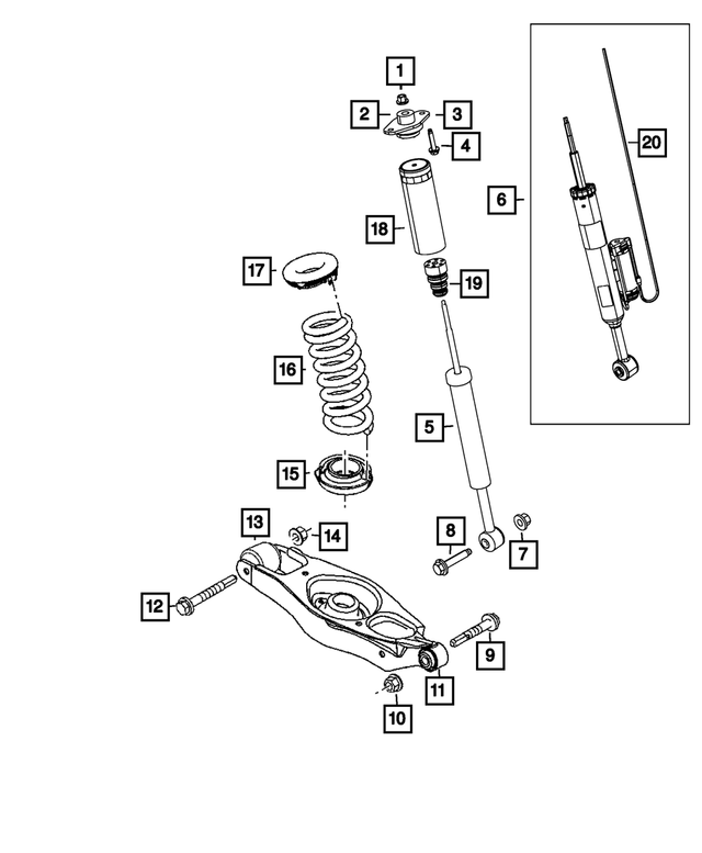 20132021 Dodge Charger Shock Absorber 5181804AG Steve White Parts
