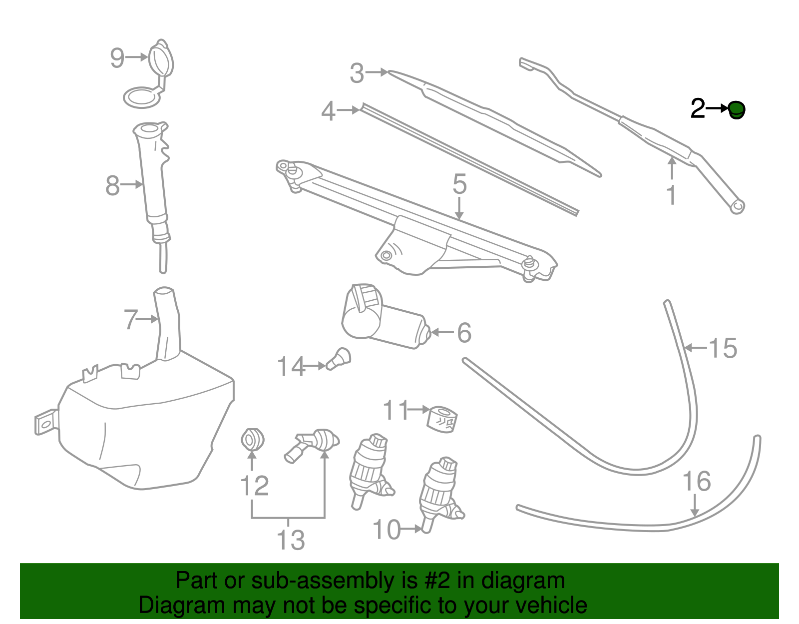 Windshield Wiper Arm Finish Cap - GM (9181075)