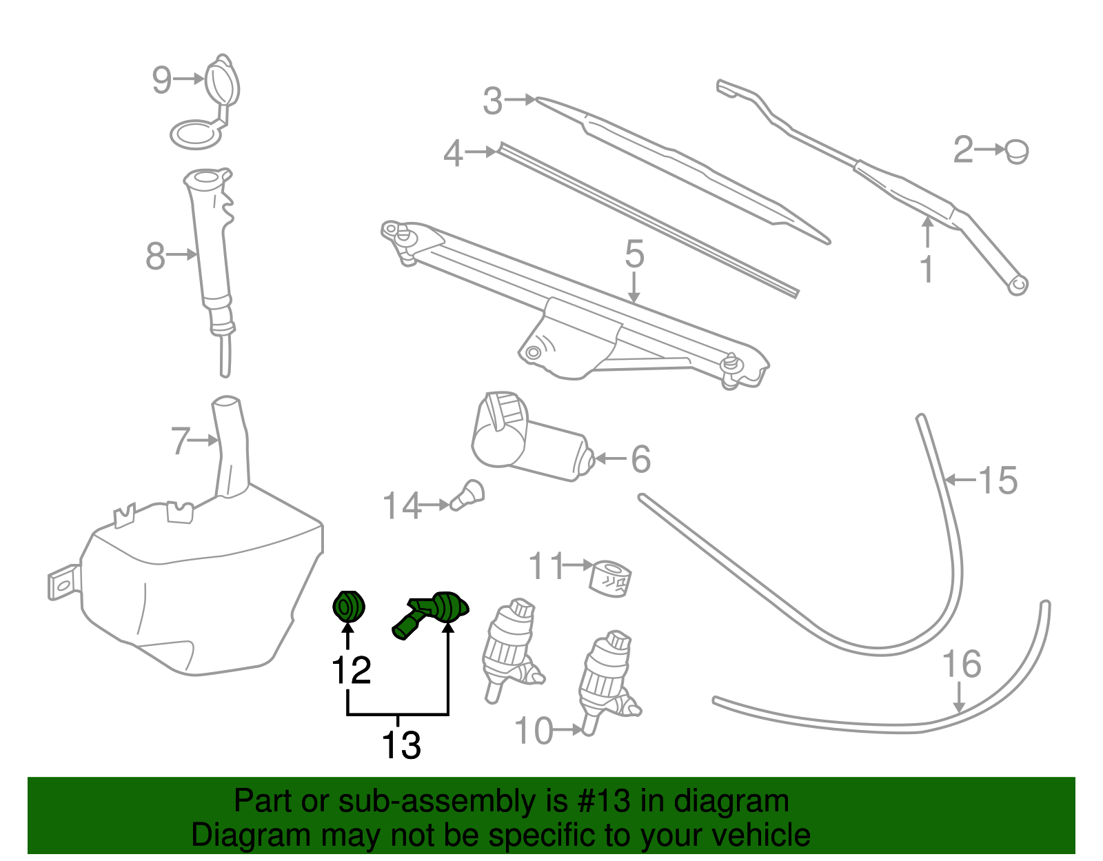 Washer Fluid Level Sensor Seal - GM (90276310)