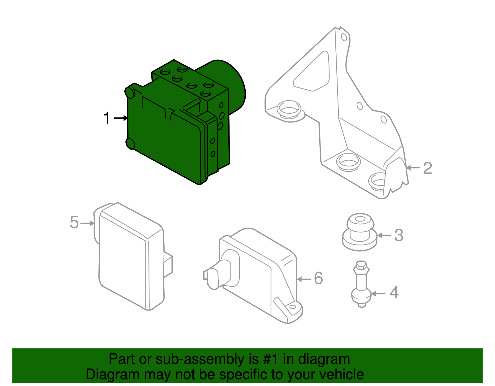 ABS Control Unit - Volkswagen (7L0-614-111-E-BEF)