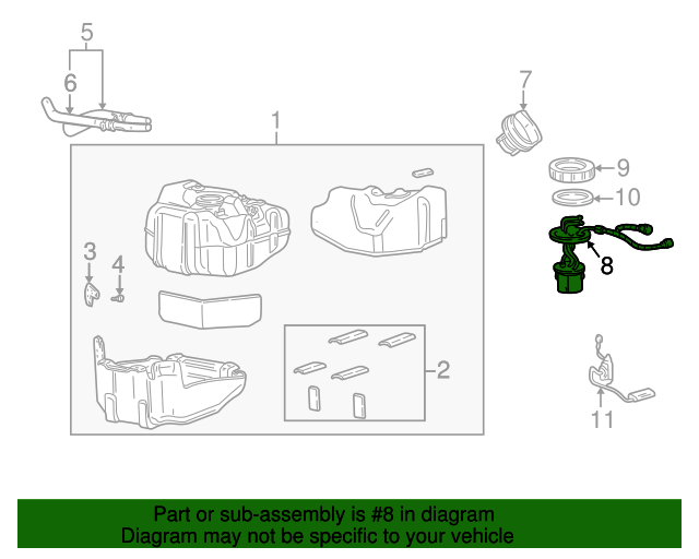 20002005 Ford Excursion OEM Fuel Pump 3C7Z9H307NB OEM Ford Parts
