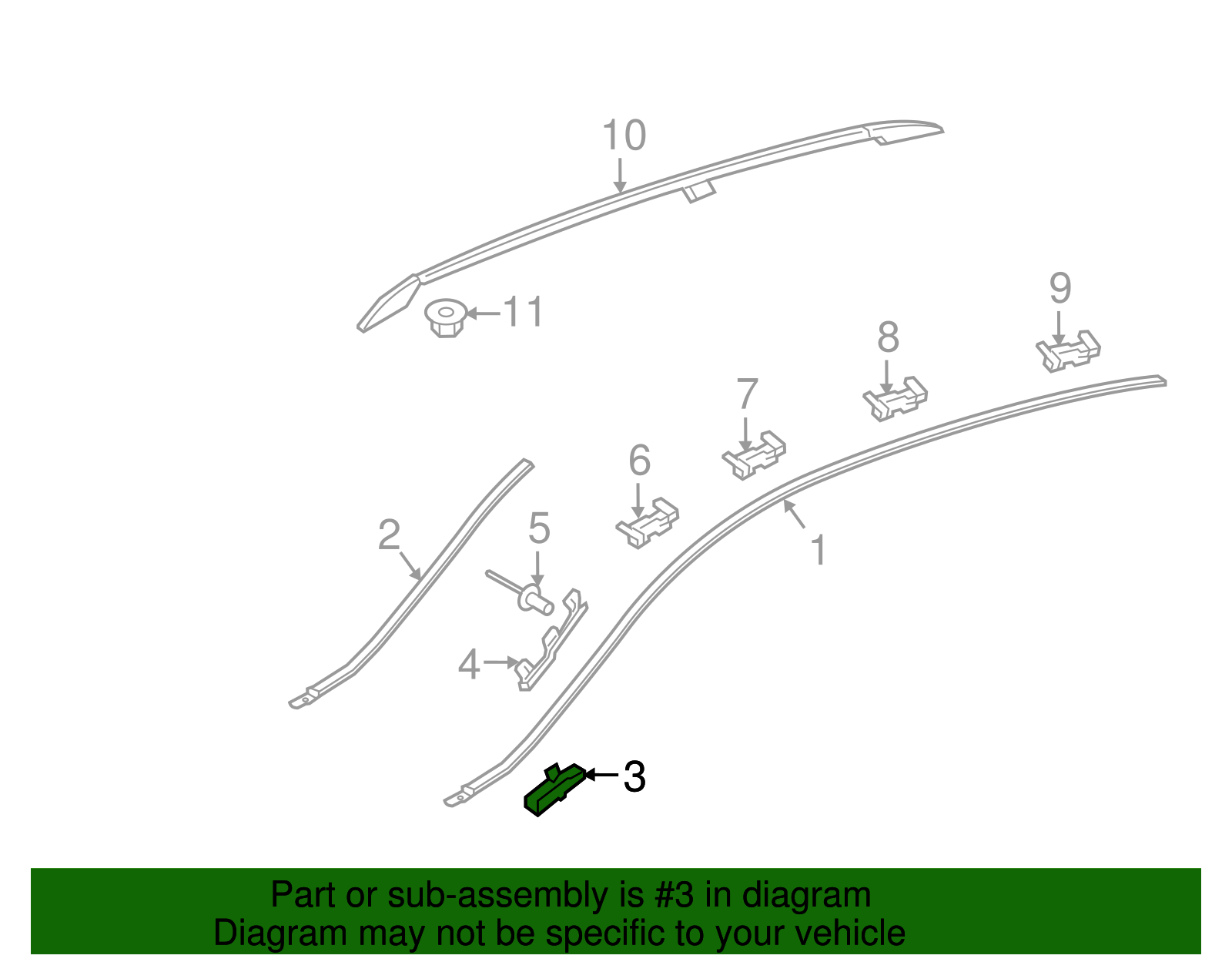 Genuine MercedesBenz Roof Molding Front Clip 176991009864 eBay
