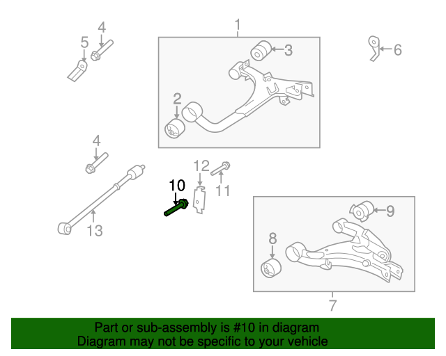 KYG000240 Lower Control Arm Bolt 20052016 LandRover Land Rover Parts Now