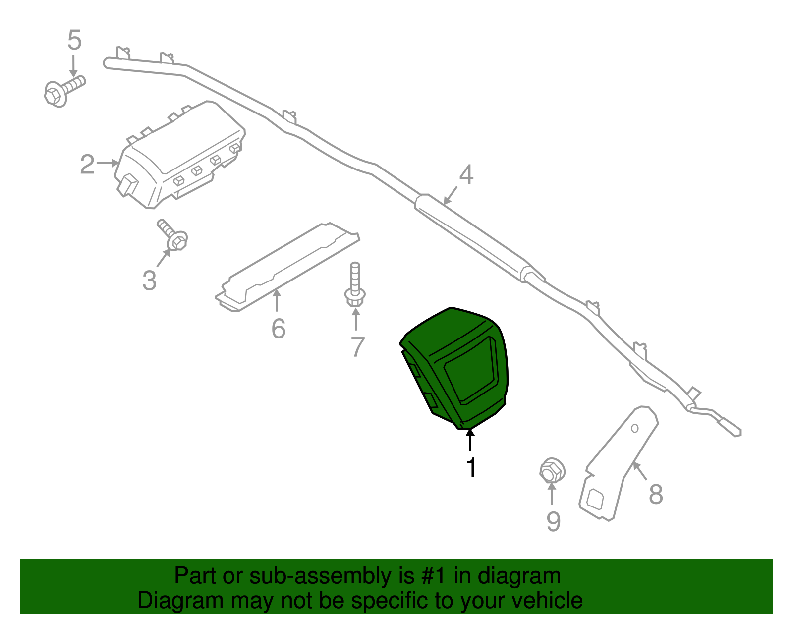 Driver Air Bag - Ford (GD9Z-78043B13-AC)