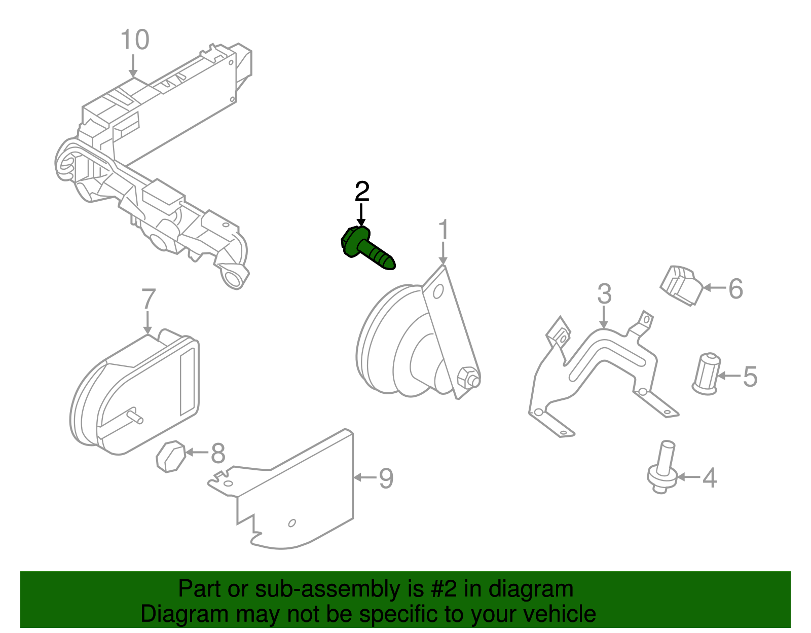 Alarm Horn Bolt - Volkswagen (N-106-684-01)