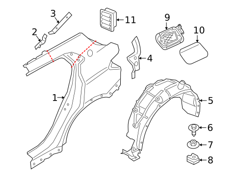 Quarter Panel & Components for 2022 BMW X2 #0