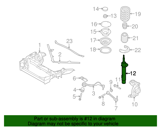 31316786013 Suspension Strut 20072011 BMW 328i BMWPartsHub