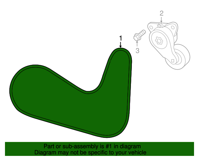 117206TA0A Serpentine Belt 20132024 Nissan Nissan OEM Parts Direct