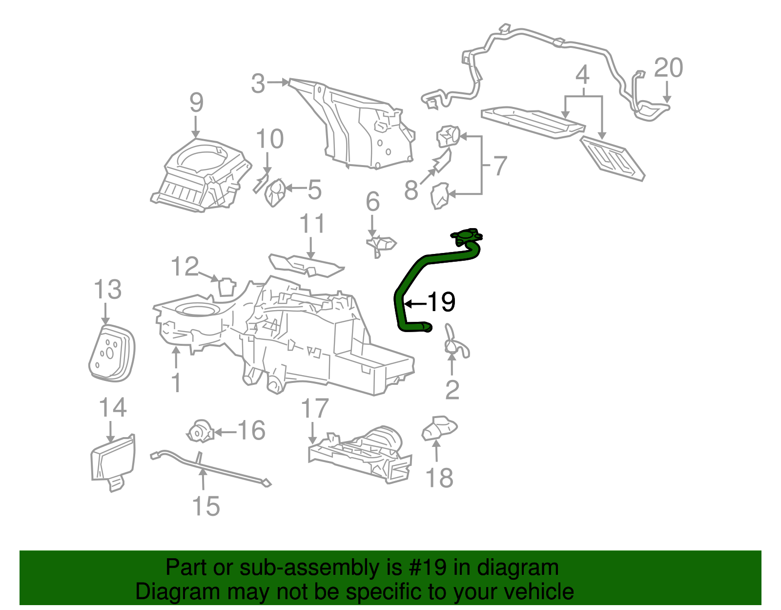 Motorcraft™ Cabin Air Temperature Sensor - Ford (YH-479)