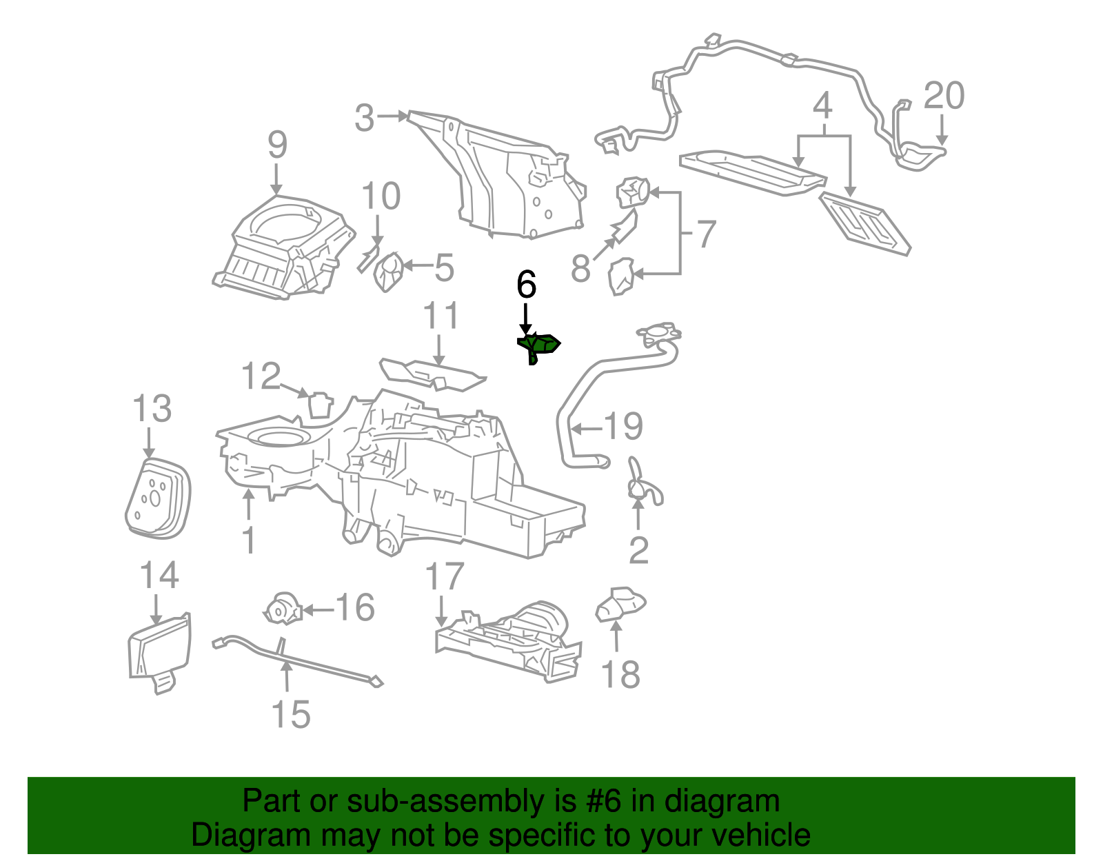 Motorcraft™ HVAC Blend Door Actuator - Ford (YH-1752)