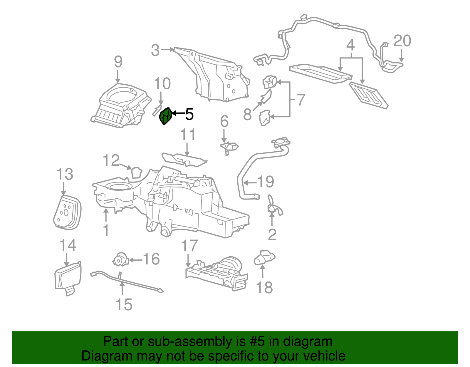 Motorcraft™ HVAC Air Adjustment Control Motor - Ford (YH-1884)