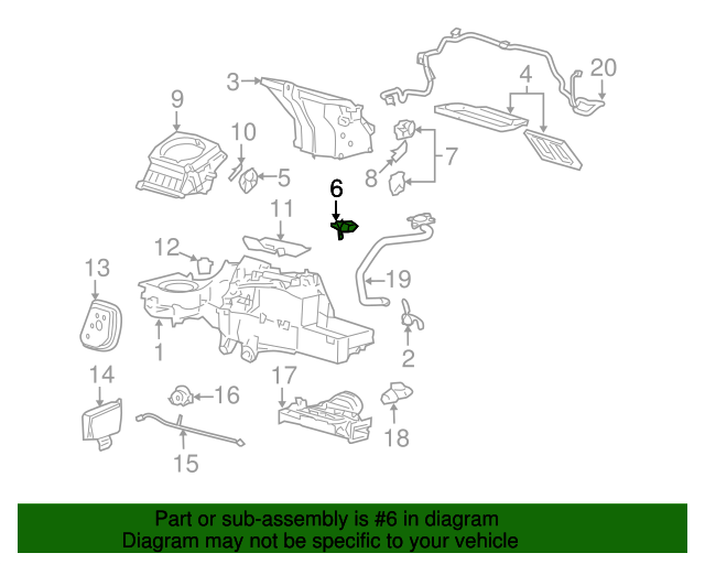 20042008 Ford Ford F150 AC Heater Air Temperature Blend Door Motor