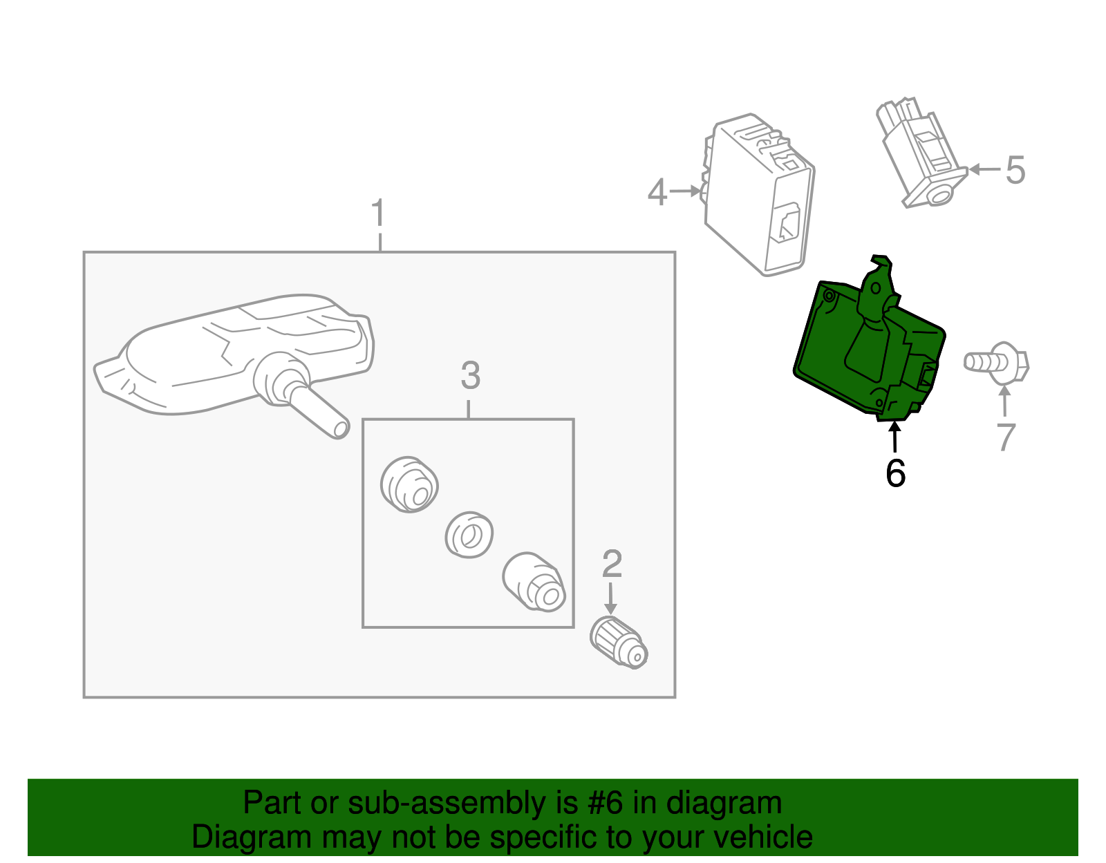 Tire Pressure Monitoring System (TPMS) Receiver - Toyota (897B0-47110)