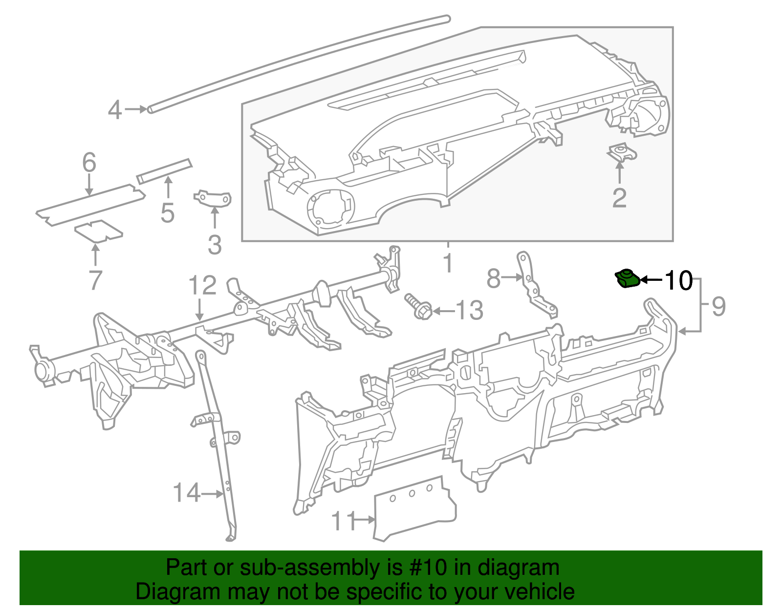 Instrument Panel U-Nut - Toyota (90183-05103)