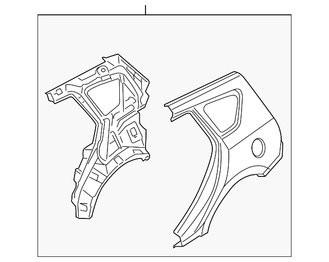 20092012 Hyundai Elantra Quarter Panel Assembly 701002L2A0 QuirkParts
