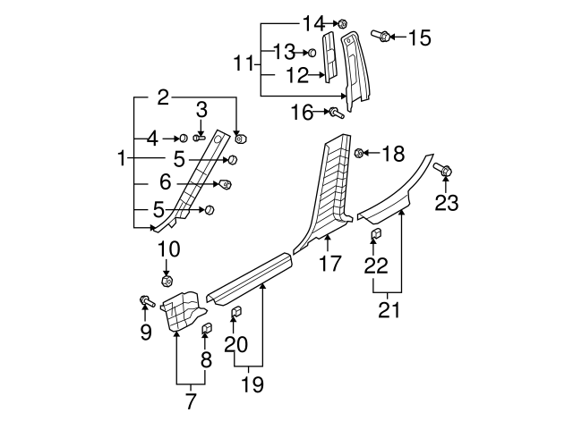 Front Left Genuine Hyundai 85871-0A100-QD Door Scuff Trim Assembly