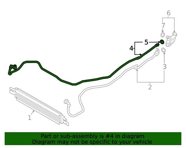 Genuine BMW 17228848366 Transmission Oil Feed Line T 172020