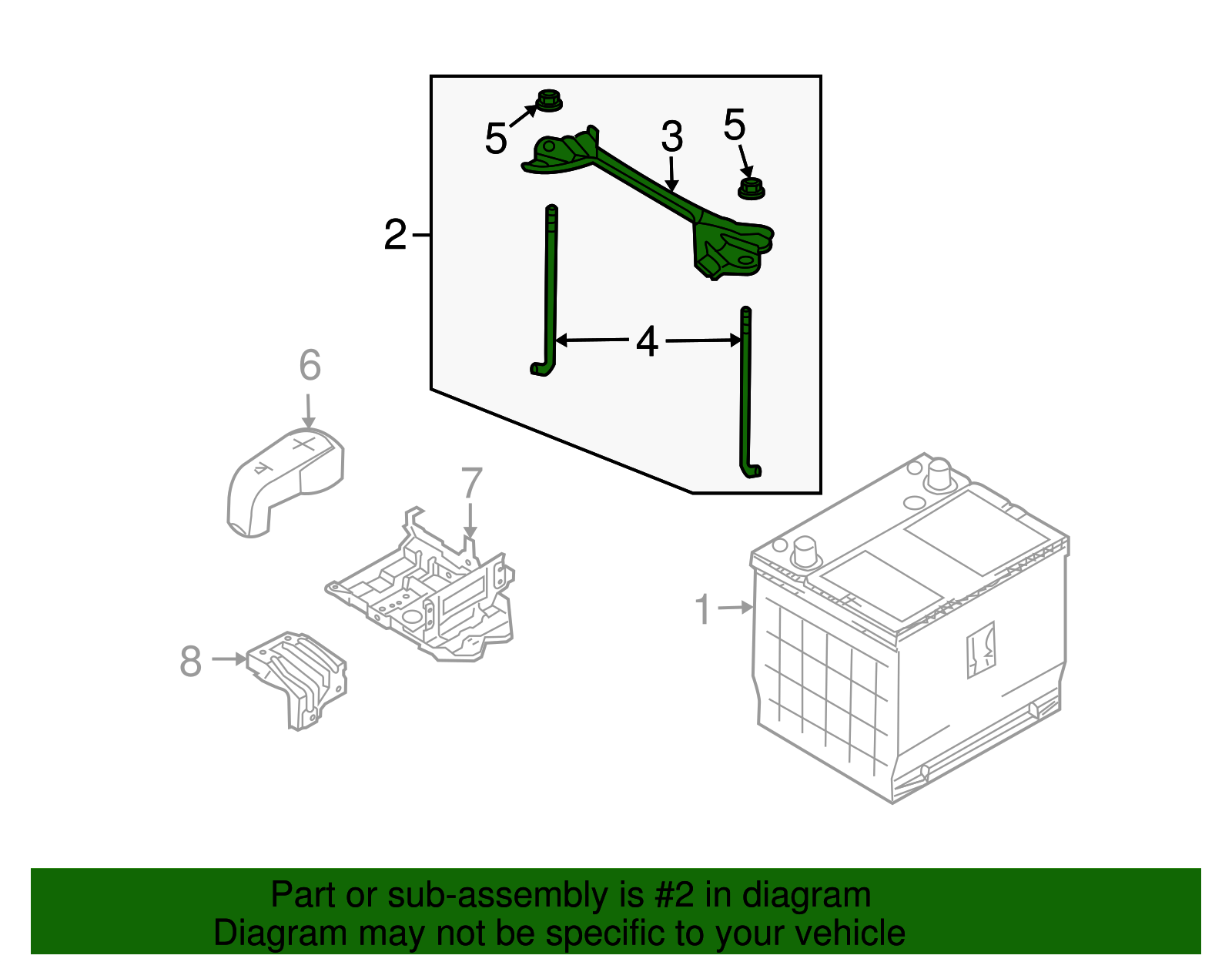 Battery Tray Support - GM (96983374)