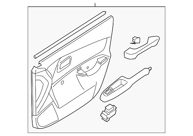 Genuine Hyundai 82302-1E081-OR Trim Panel Right Front