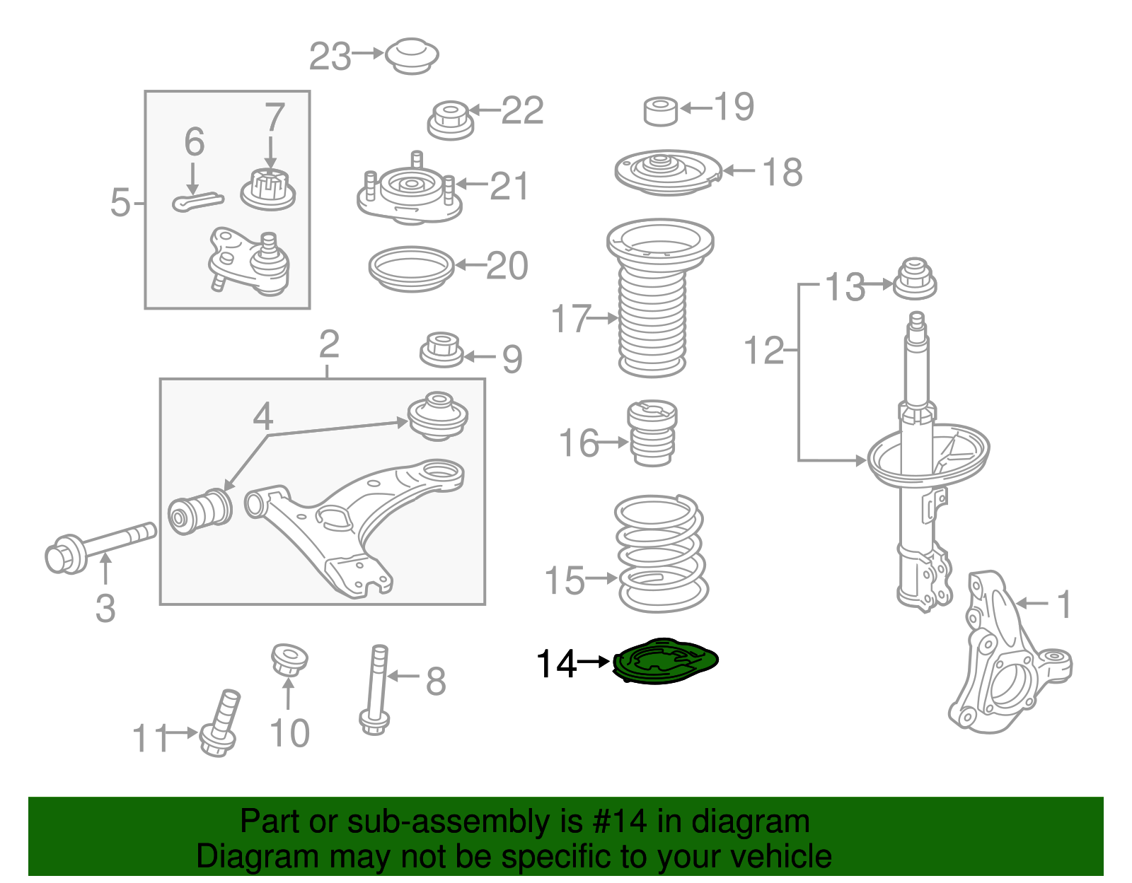 Coil Spring Insulator (Left, Right, Front, Lower) - Scion (48158-12040)