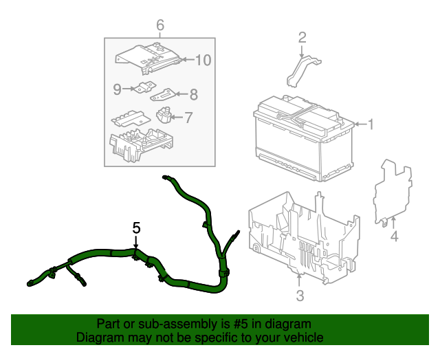 13410304 GM Positive and Negative Battery Cable Assembly GM Parts Store