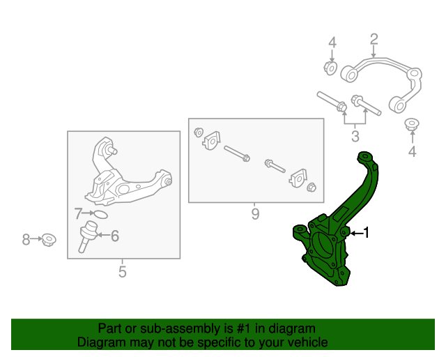 20152019 Ford F150 Steering Knuckle JL3Z3K186A QuirkParts