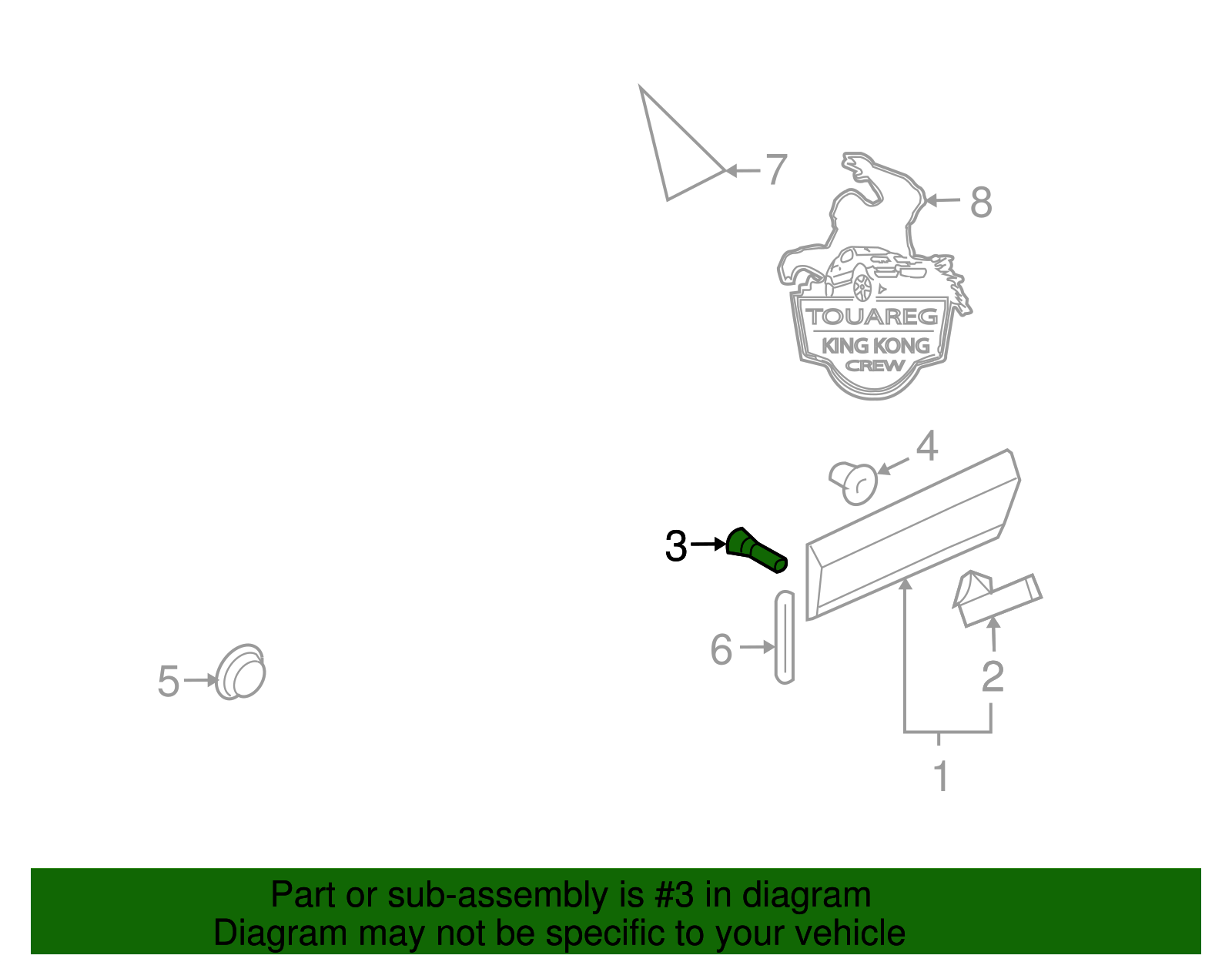 Lower Molding Screw - Volkswagen (N-906-448-05)