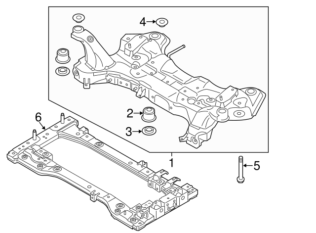62485-A4000 - Engine Cradle Insulator 2014-2019 Kia | Kia.Parts Store