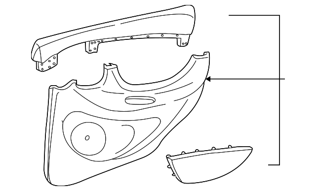 1999-2004 Oldsmobile Alero Trim Assembly-Rear S/D *Pewter 22625344  