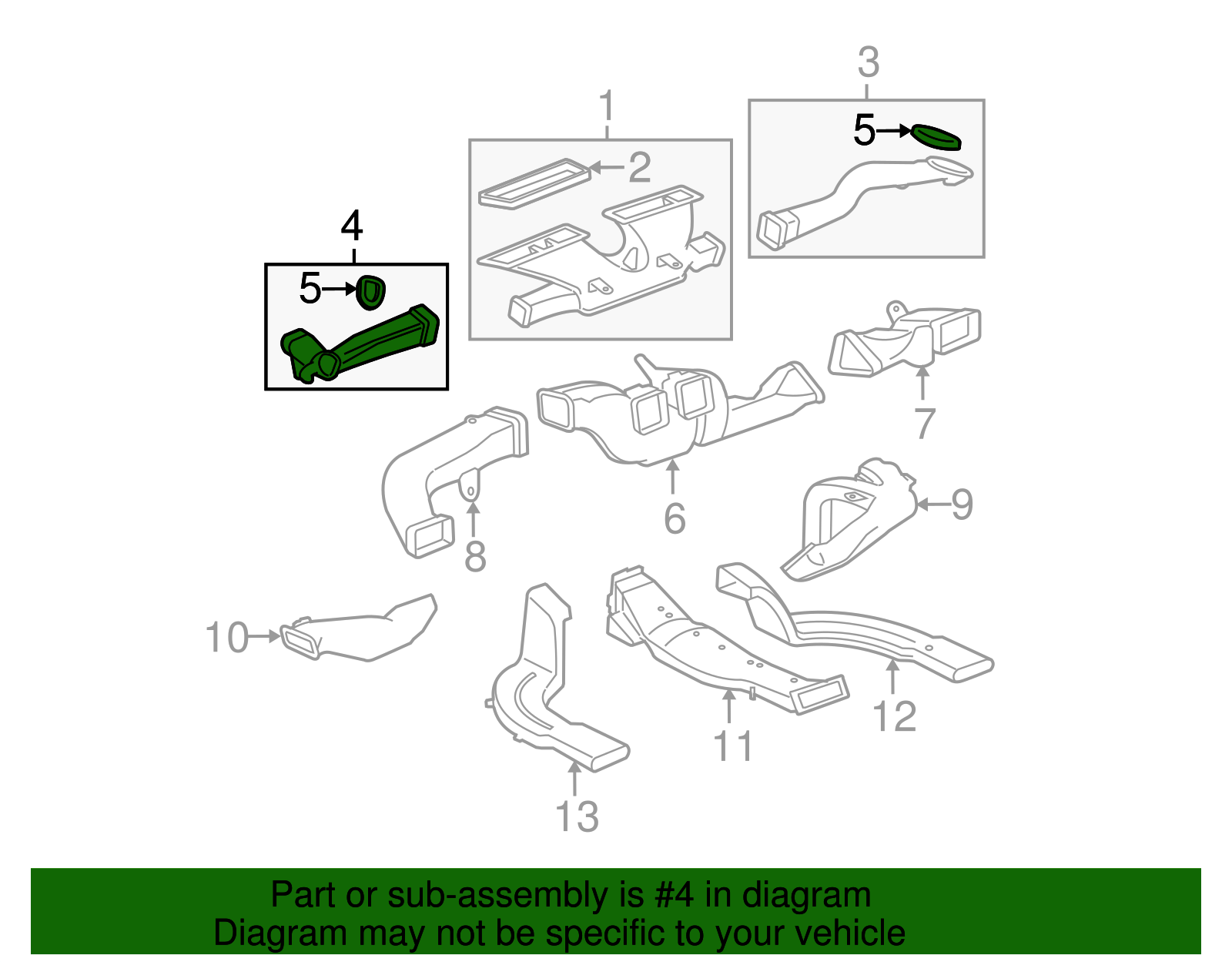 Defroster Duct - Buick (25765918)