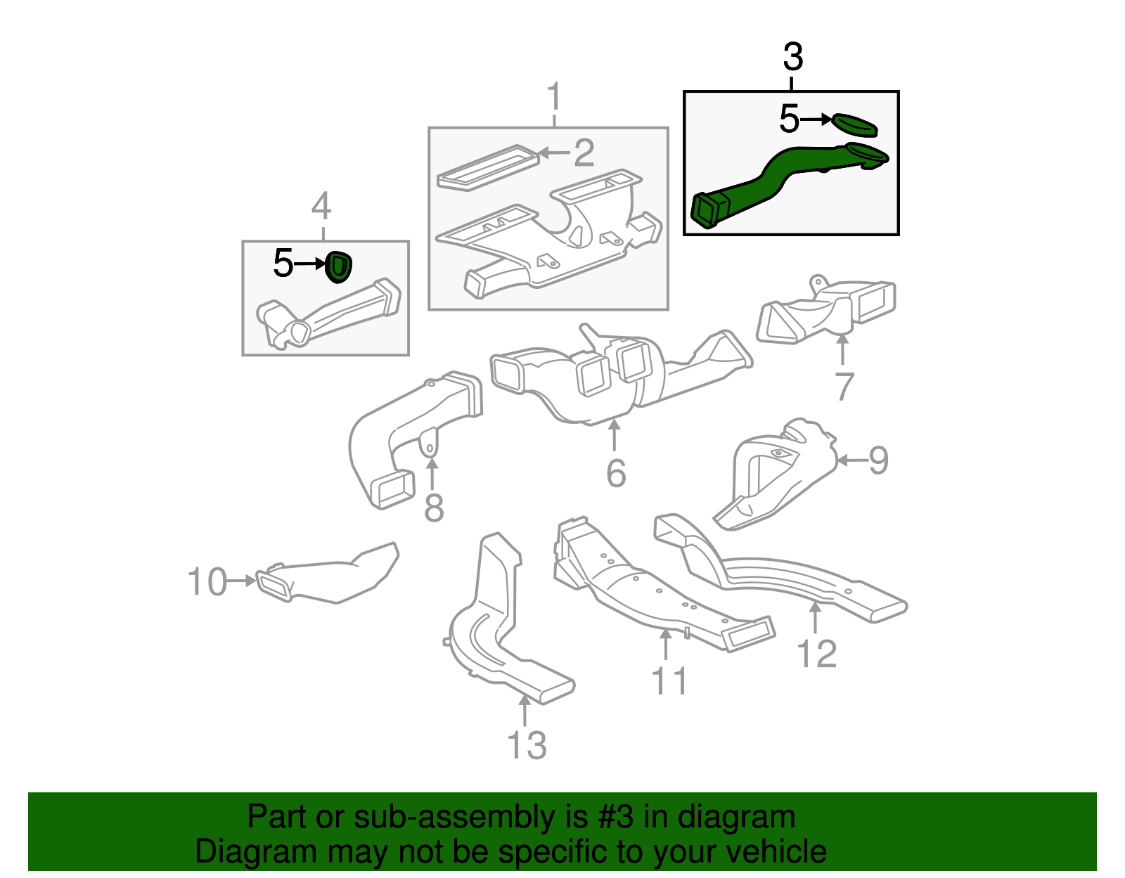Defroster Duct - Buick (25765916)