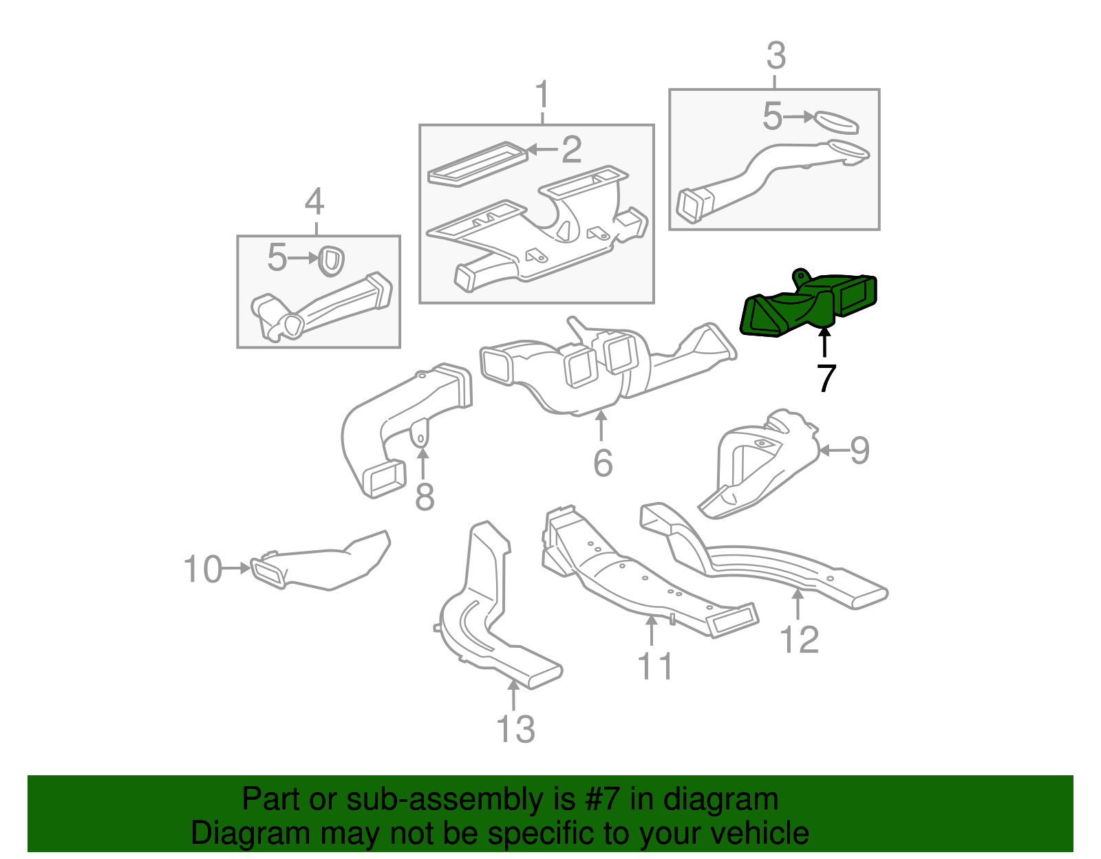 Outlet Duct - Buick (25765919)